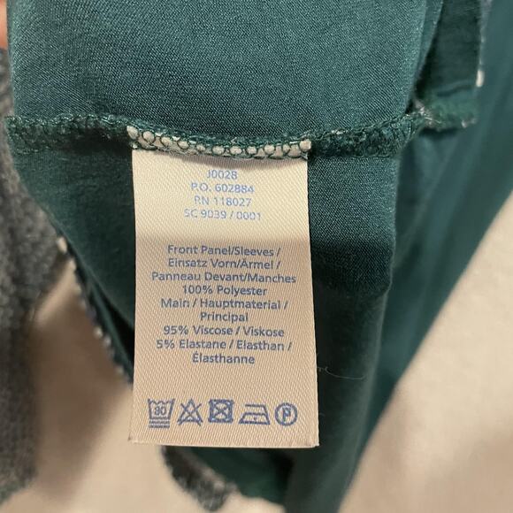 Boden Blouse Womens US 8 Green White Polka Dot Long Sleeve V Neck Top Sheer - Picture 5 of 8